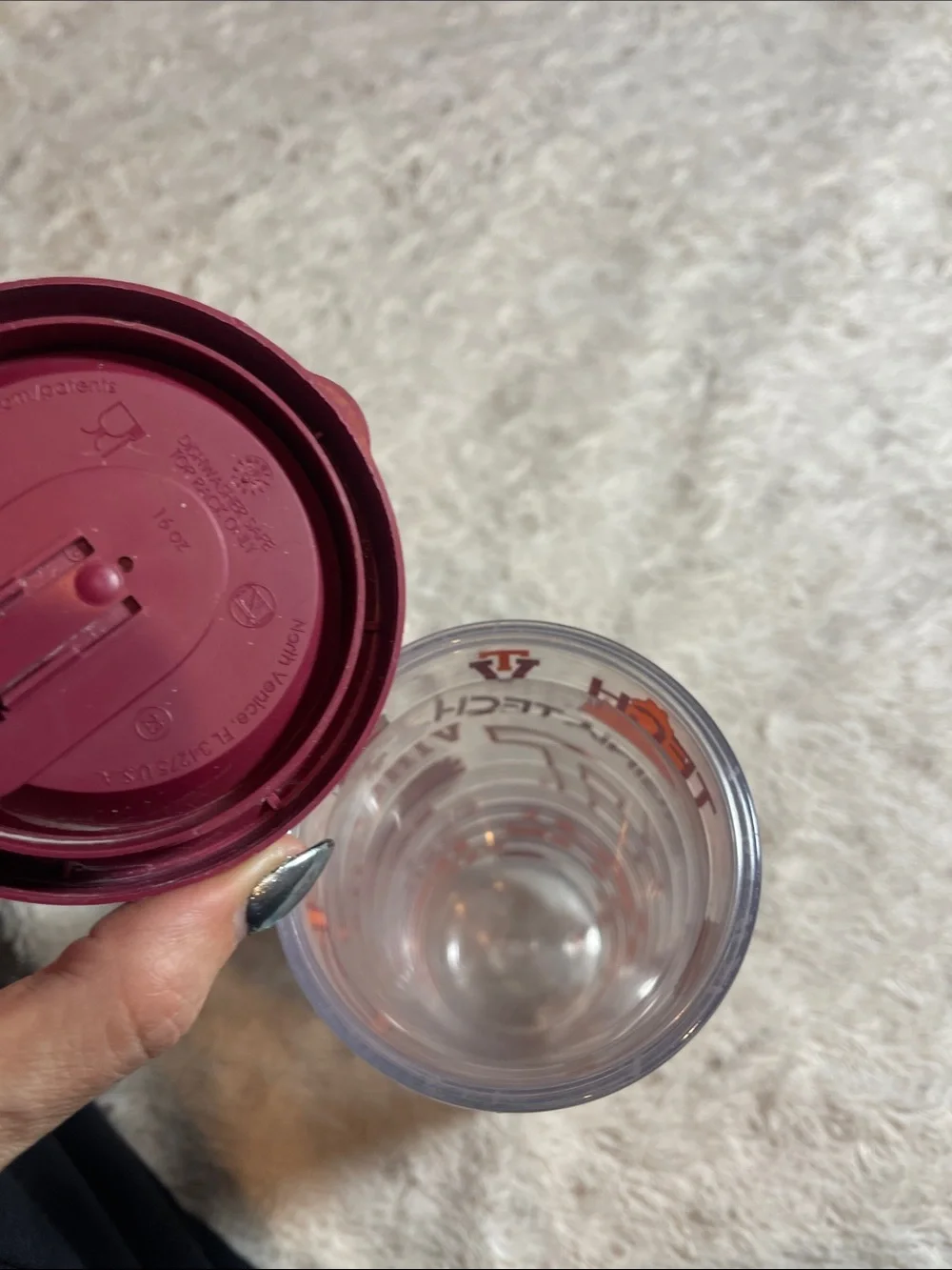 Virginia Tech Maroon Travel Tumbler with Lid tervis